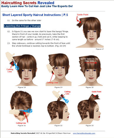 short layered sporty hairstyle haircutting technique instructions